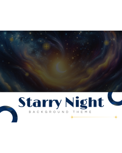 Starry Night Background Theme PPT Thumbnail