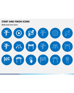 Start And Finish Icons PPT Slide 1 