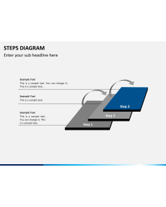 Steps diagram PPT slide 1