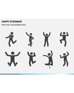 Stickman Happy PPT Slide 1