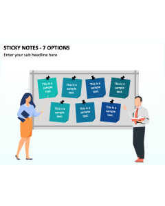 Sticky Notes - 7 Options PPT Slide 1