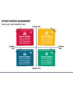 Sticky Notes Quadrant PPT Slide 1