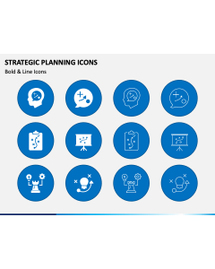 Strategic Planning Icons PPT Slide 1