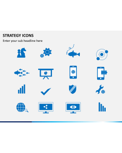 Strategy icons PPT slide 1