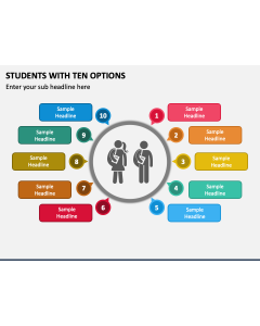 Students with Ten Options PPT Slide 1