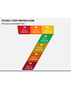 Stylish 7 Step Process Flow PPT Slide 1