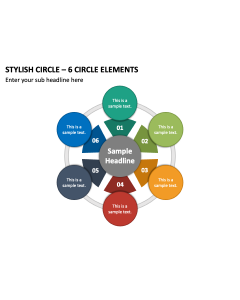 Stylish Circle - 6 Circle Elements PPT Thumbnail