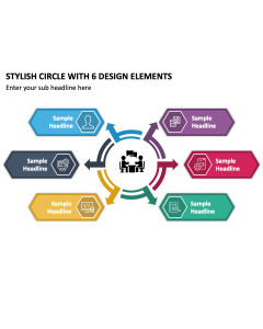 Stylish Circle with 6 Design Elements PPT Slide 2