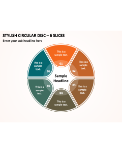 Stylish Circular Disc - 6 Slices PPT Thumbnail
