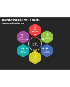 Stylish Circular Flow - 6 Stages PPT Thumbnail