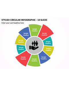 Stylish Circular Infographic - 10 Slices PPT Thumbnail