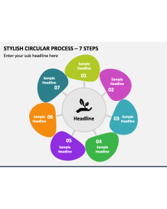 Stylish Circular Process - 7 Steps PPT Slide 1