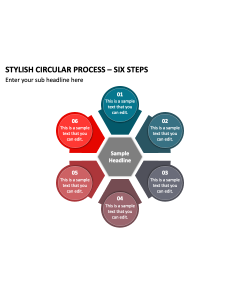 Stylish Circular Process - Six Steps PPT Thumbnail