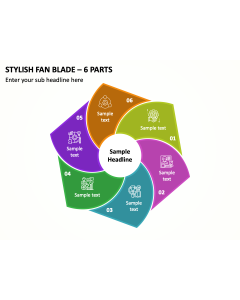 Stylish Fan Blade - 6 Parts PPT Thumbnail