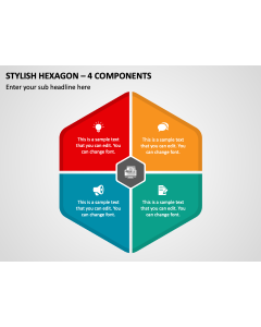 Stylish Hexagon - 4 Components PPT Thumbnail