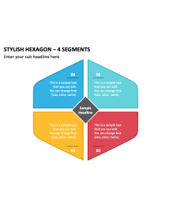 Stylish Hexagon - 4 Segments PPT Thumbnail