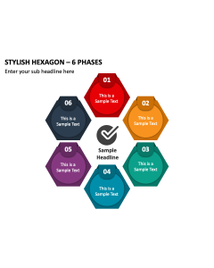Stylish Hexagon - 6 Phases PPT Slide 2