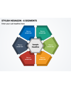 Stylish Hexagon - 6 Segments PPT Thumbnail