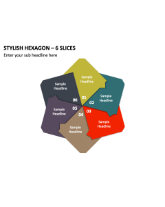 Stylish Hexagon - 6 Slices PPT Thumbnail