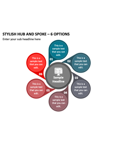 Stylish Hub and Spoke - 6 Options PPT Slide 2