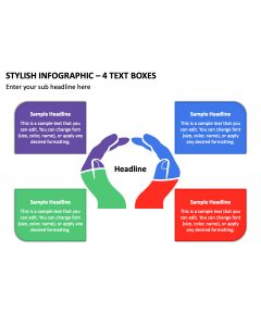 Stylish Infographic - 4 Text Boxes PPT Thumbnail