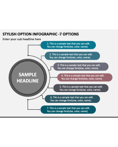 Stylish Option Infographic - 7 Options PPT Slide 1