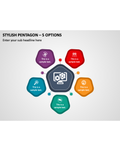 Stylish Pentagon - 5 Options PPT Thumbnail