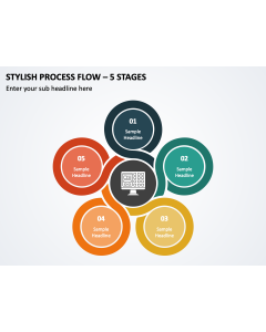 Stylish Process Flow - 5 Stages PPT Thumbnail