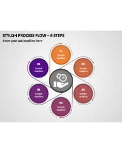 Stylish Process Flow - 6 Steps PPT Thumbnail