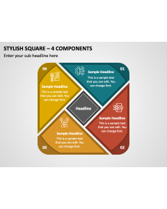 Stylish Square - 4 Components PPT Thumbnail