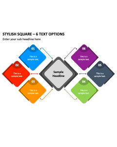 Stylish Square - 6 Text Options PPT Thumbnail