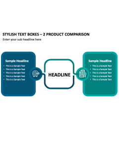Stylish Text Boxes - 2 Product Comparison PPT Slide 2
