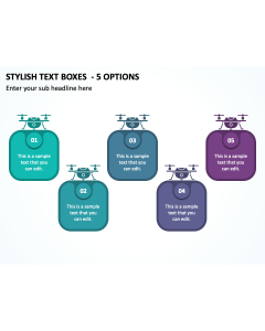 Stylish Text Boxes - 5 Options PPT Thumbnail
