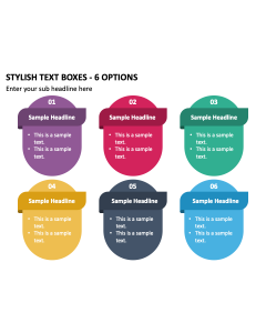 Stylish Text Boxes - 6 Options PPT Slide 2