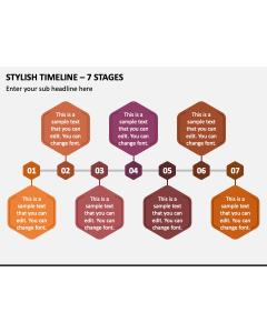 Stylish Timeline - 7 Stages PPT Slide 1
