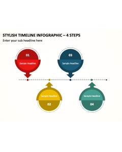 Stylish Timeline Infographic - 4 Steps PPT Thumbnail