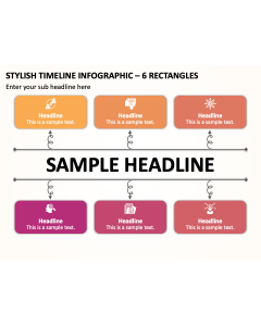 Stylish Timeline Infographic - 6 Rectangles PPT Thumbnail