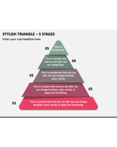 Stylish Triangle - 5 Stages PPT Slide 1