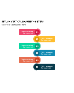 Stylish Vertical Journey - 6 Steps PPT Thumbnail