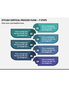 Stylish Vertical Process Flow - 7 Steps PPT Slide 1