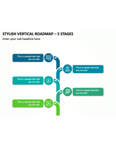 Stylish Vertical Roadmap - 5 Stages PPT Thumbnail