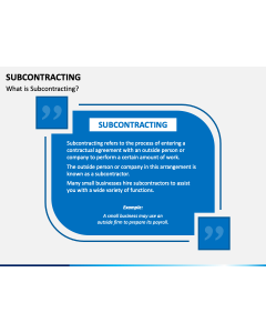 Subcontracting PPT Slide 1