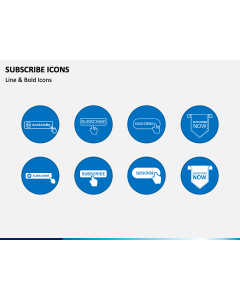 Subscribe Icons PPT Slide 1
