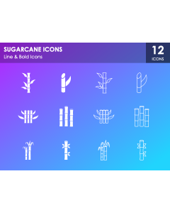 Sugarcane Icons PPT Slide 1