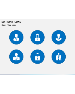 Suit Man Icons PPT Slide 1