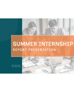 Summer Internship Report PPT Thumbnail