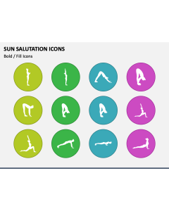 Sun Salutation Icons PPT Slide 1