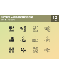 Supplier Management Icons PPT Slide 1