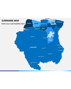 Suriname Map PPT Slide 1