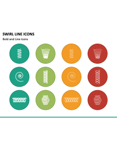 Swirl Line Icons PPT Slide 1
